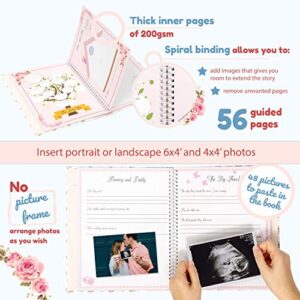 Baby Book Memory – Keepsake Album Baby Girl First 5 Year Events Pregnancy to Age 5 – Pink