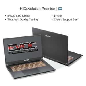 HIDevolution EVOC High Performance Systems PD701A (PD70PNP) 17.3" QHD 165Hz, 1.7 GHz i7-12700H, RTX 3060, 32 GB 3200MHz RAM, 512 GB PCIe SSD