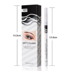 White Eyeliner Pencils, 12PCS Professional Highlighters Eye Liner Pencils Eye Brightener, White Eye Liners Makeup Pencils Waterproof Long-lasting Eyeshadows Beauty Makeup Tools for Women