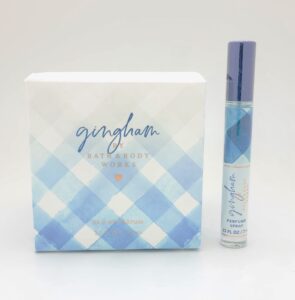 bath & body works – gingham - 2 pc bundle - eau de parfum – 2.5 fl oz - in box and mini perfume spray - 0.23 fl oz