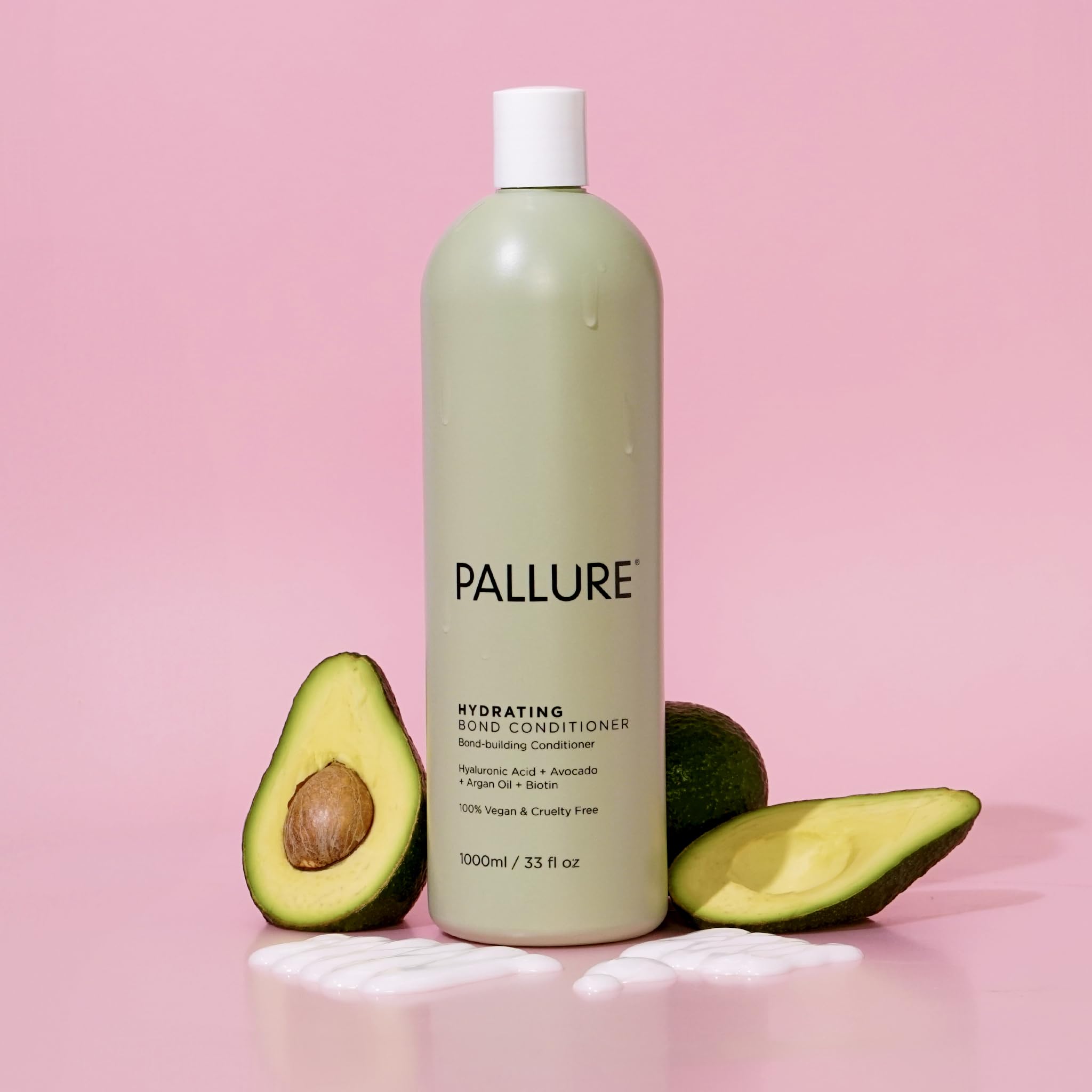 Pallure Hydrating Bond Conditioner To Support Thicker, Voluminous, Fuller Looking Hair, Infused with Hyaluronic Acid, Biotin, Avocado and Rosemary Oil, 1000 ml