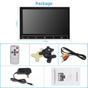 7 Inch Small Monitor, Raspberry Pi Monitor Built-in Speakers, Mini Monitor 1024 x 600, HDMI Monitor 60 Hz, 5ms, IPS Screen Display w/Remote Control, HDMI VGA AV BNC Input, Computer Monitor,PC Monitor