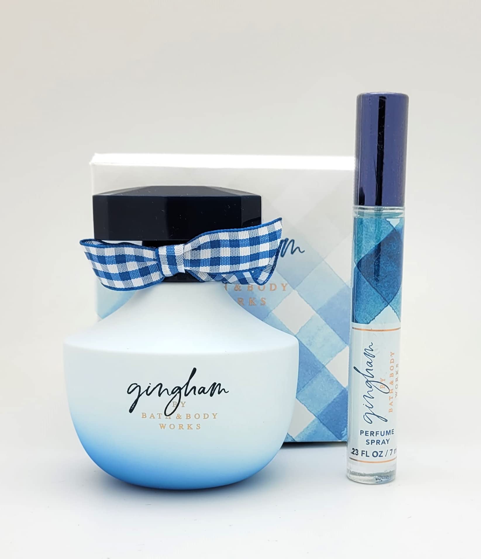 Bath & Body Works – Gingham - 2 pc Bundle - Eau de Parfum – 2.5 fl oz - In Box and Mini Perfume Spray - 0.23 fl oz