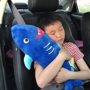 seemehappy Cute Shark Car Seat Belt Pad Pillow Shoulder Strap Cushion Car Pillow for Travel Sleeping