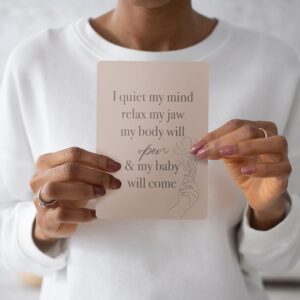 Indie Leigh & Co Positive Affirmation Cards for Pregnancy | Labor & Delivery Essentials | Affirmation Cards for Women | New Mom Gifts for Women After Birth | Hypnobirthing Affirmations