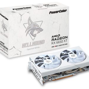 PowerColor Hellhound Spectral White AMD Radeon RX 6650 XT Graphics Card with 8GB GDDR6 Memory