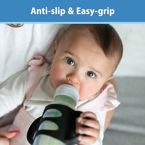 Dr. Brown's Milestones Narrow Sippy Spout Bottle with 100% Silicone Handles, Easy-Grip Handles with Soft Sippy Spout, 8oz/250mL, Gray, 1-Pack, 6m+