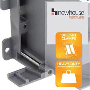 Newhouse Hardware 1-Gang PVC Old Work Electrical Outlet Box (1-pack) | 14 cu. in. Plastic Junction Box for Switches, GFCI, or Duplex Receptacle Outlet | Old Work Electrical Box for Home Improvement