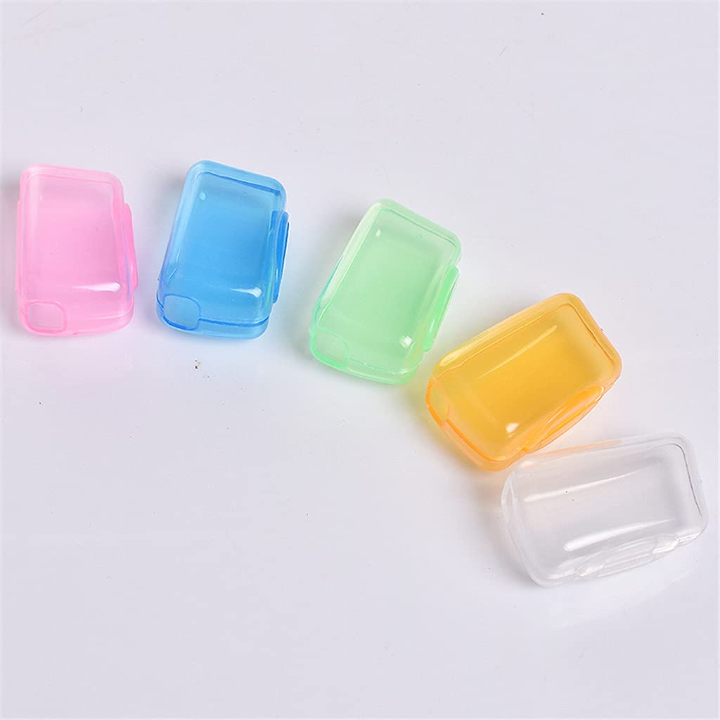 UKD pulabo 5Pcs Travel Toothbrush Head Covers,Convenient and Compact PP Reusable Plastic Case Random Color Beautiful