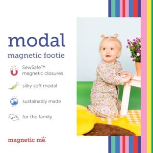 Magnetic Me Footie Pajamas Soft Modal Baby Unisex Sleepwear Quick Magnetic Fastener Sleeper Wind Chime 0-3 Months