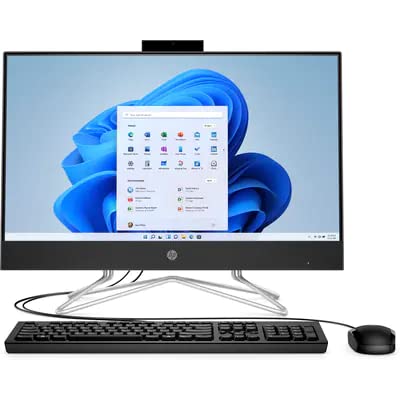 2022 HP All-in-One Desktop | 22'' FHD IPS ZBD Anti-Glare Display | 2-Core Intel i3-1115G4 | Radeon Graphics | 8GB DDR4 RAM 512GB NVMe SSD 1TB HDD | DVD | WiFi | BT | Webcam | Black | Windows 11 Home