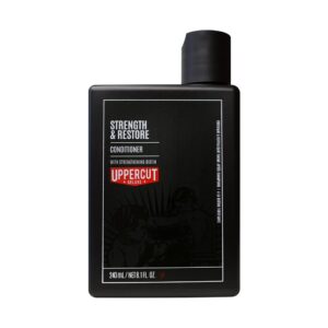 uppercut deluxe strength and restore conditioner designed for all hair types & infused with biotin & caffeine - 8.1 fl. oz. / 240ml