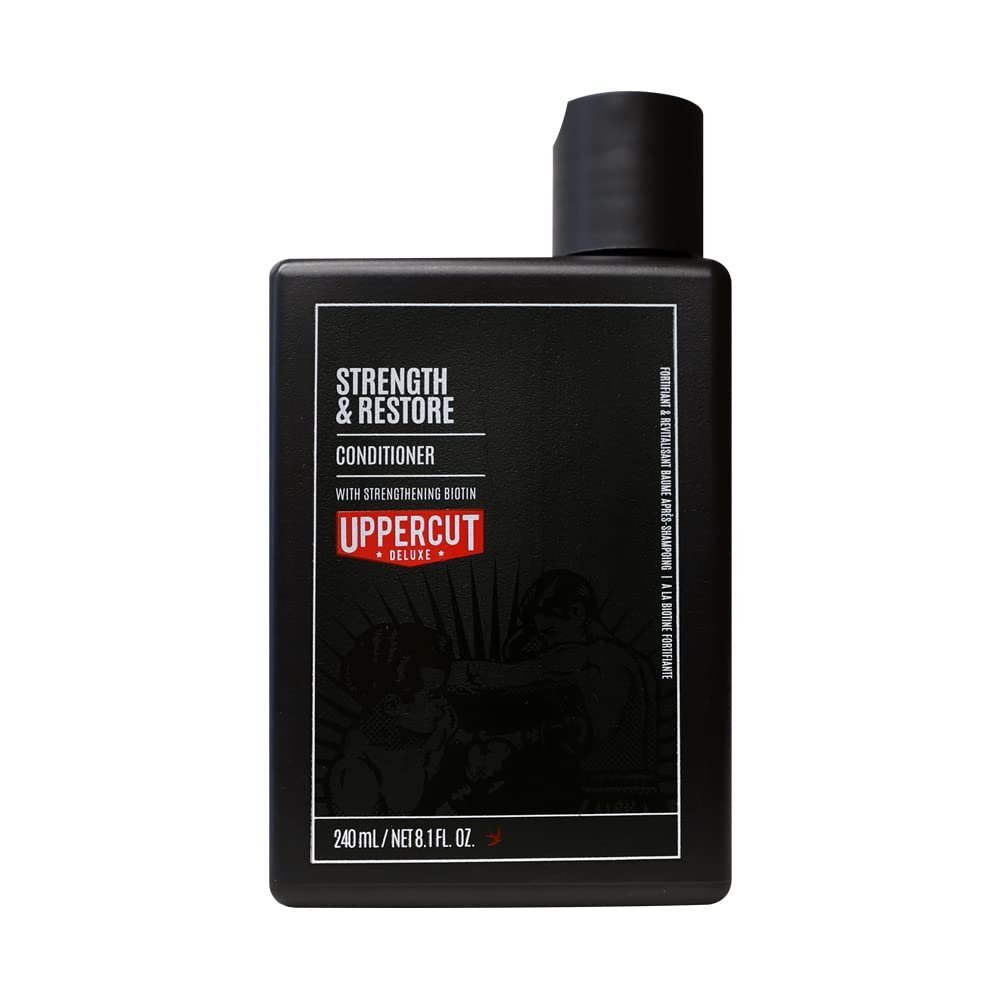 UPPERCUT DELUXE Strength and Restore Conditioner Designed For All Hair Types & Infused with Biotin & Caffeine - 8.1 fl. oz. / 240ml