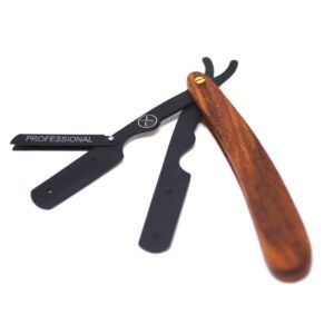 XPERSIS PRO Wooden handle Straight Edge Razor - For Barbers, Salons, and Hair Enthusiasts