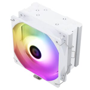 thermalright assassin king 120 se white argb cpu air cooler, ak120 se white arb, 5 heatpipes, tl-c12cw-s pwm quiet fan cpu cooler with s-fdb bearing, for amd am4/am5/intel lga1700/1150/1151/1200