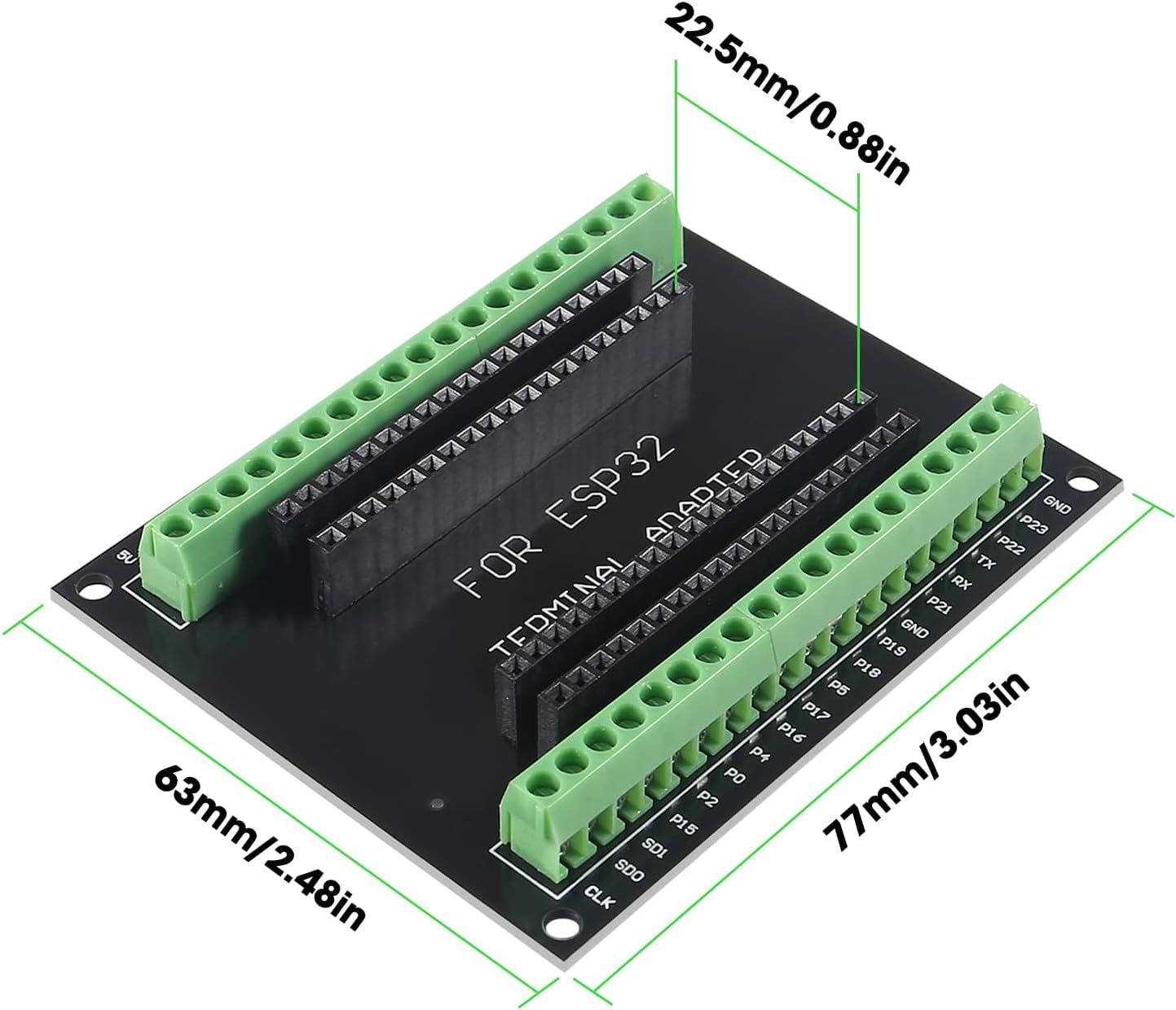 AITIAO 3Pcs ESP32 Breakout Board GPIO 1 into 2 for 38PIN Narrow Version ESP32 ESP-WROOM-32 Microcontroller Development Board