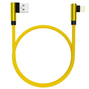 Ironten iPhone Lightning Charger, 1 Pack 6 Ft Yellow Apple MFi Certified Cable Nylon Braided Cable Fast Charging Cord Compatible with iPhone 14 13 12 11 Pro Max XR XS X 8 7 6 Plus SE iPad