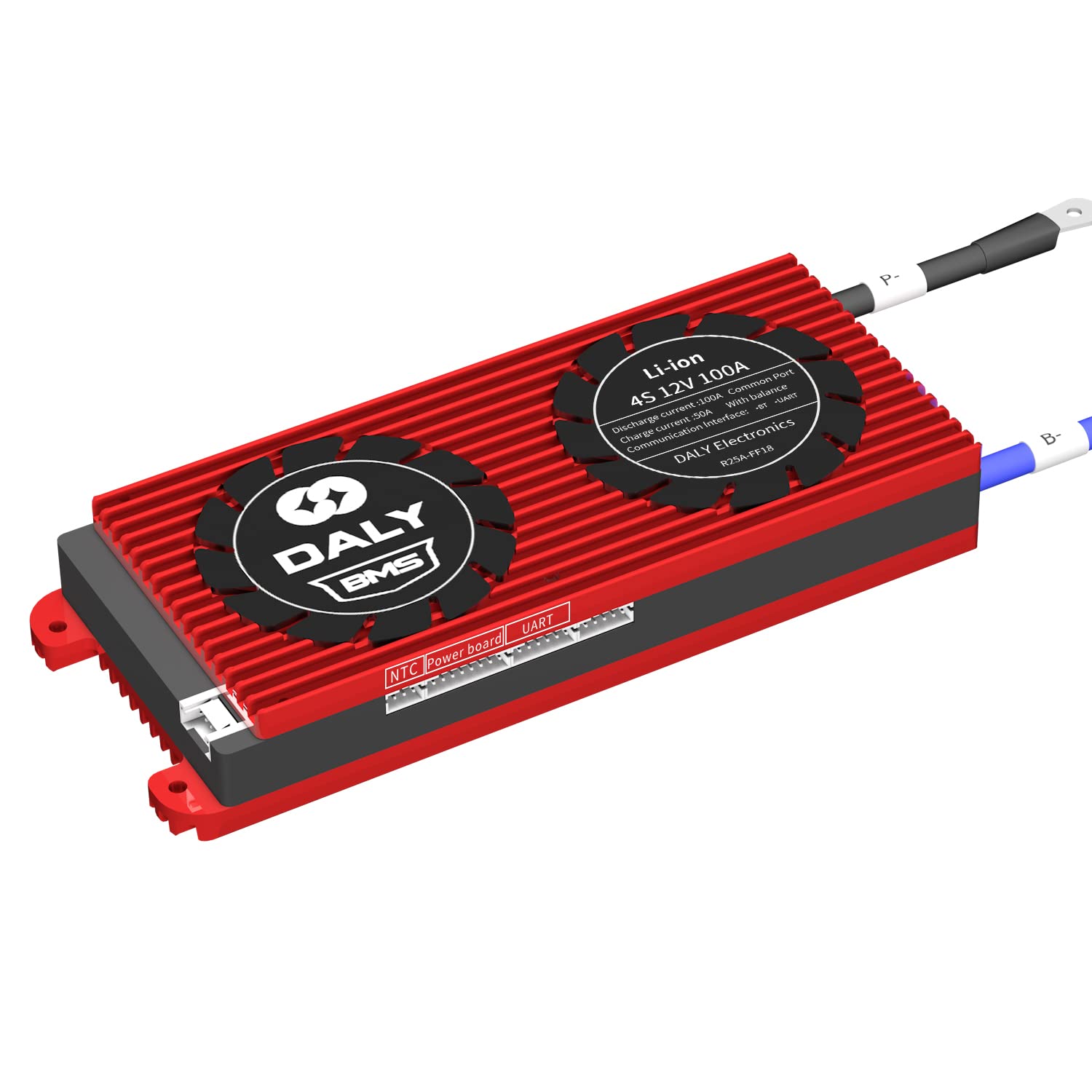 DALY Smart BMS Li-ion 12V 100A 4S BMS with Bluetooth Module Resetting Program for Rated 3.7V Lithium Battery Pack Charge and Discharge Protection Management…(Smart BMS,100A)