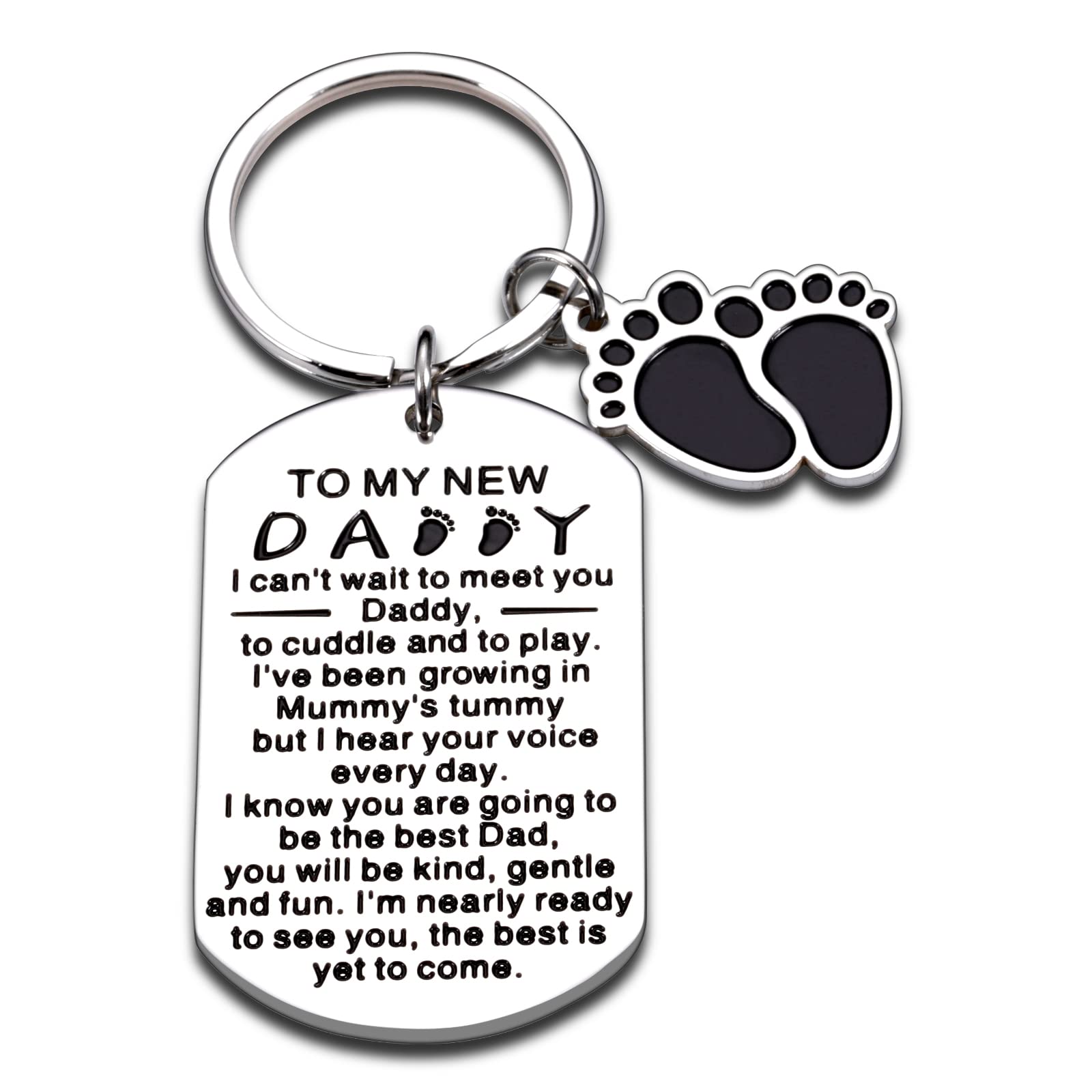 New Dad to Be Gifts Keychain Pregnancy Baby Announcement Gifts for Dad Men First Time Father's Day Gifts Soon to Be Daddy Gifts for Him First Time Dads Moms Gifts for Husband from New Mommy Wife