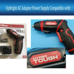 UpBright 5V AC/DC Adapter Compatible with Hyper Tough AQ70068N 4-Volt Cordless Rotating Screwdriver 4V Lithium Li Ion Rechargeable Battery Screw Driver XZ0500-0400CW 5VDC 400mA Power Supply Charger