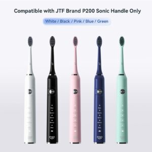 JTF Sonic Smart Toothbrush Genuine Gentle Brush Heads, 3 Pack, Pink, P200