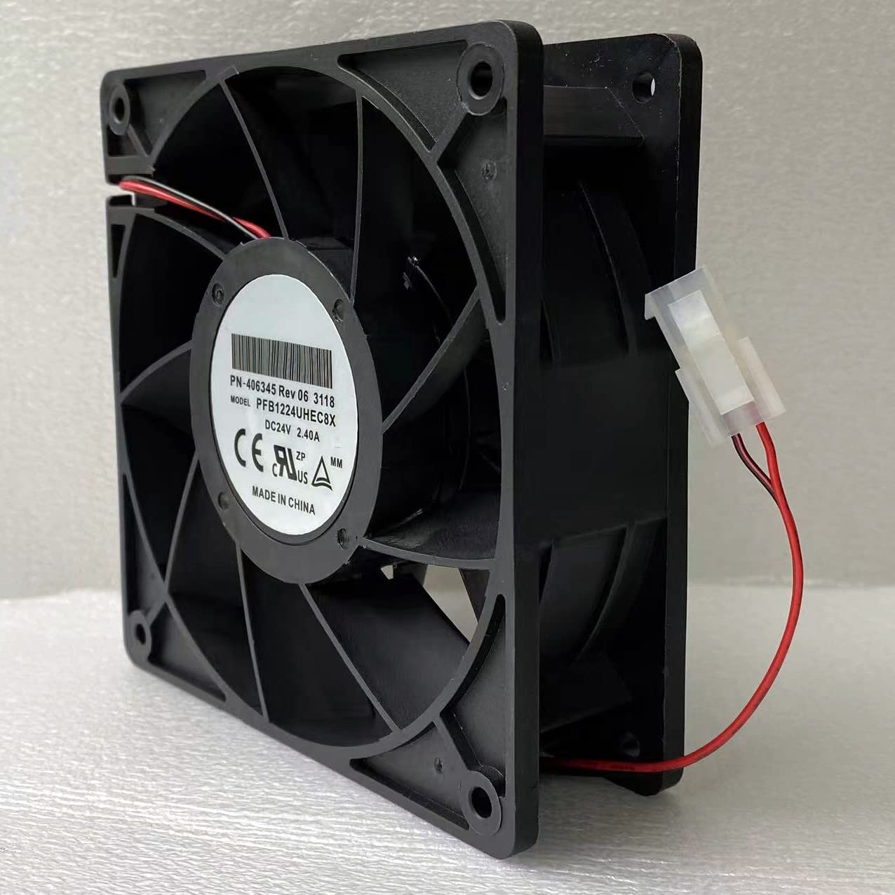 for PFB1224UHEC8X PN-406345 Rev06 3118 Fan 24V 2.40A 12CM Cooling Fan