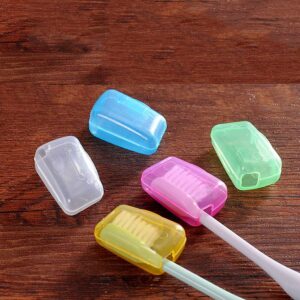 UKD pulabo 5Pcs Travel Toothbrush Head Covers,Convenient and Compact PP Reusable Plastic Case Random Color Beautiful