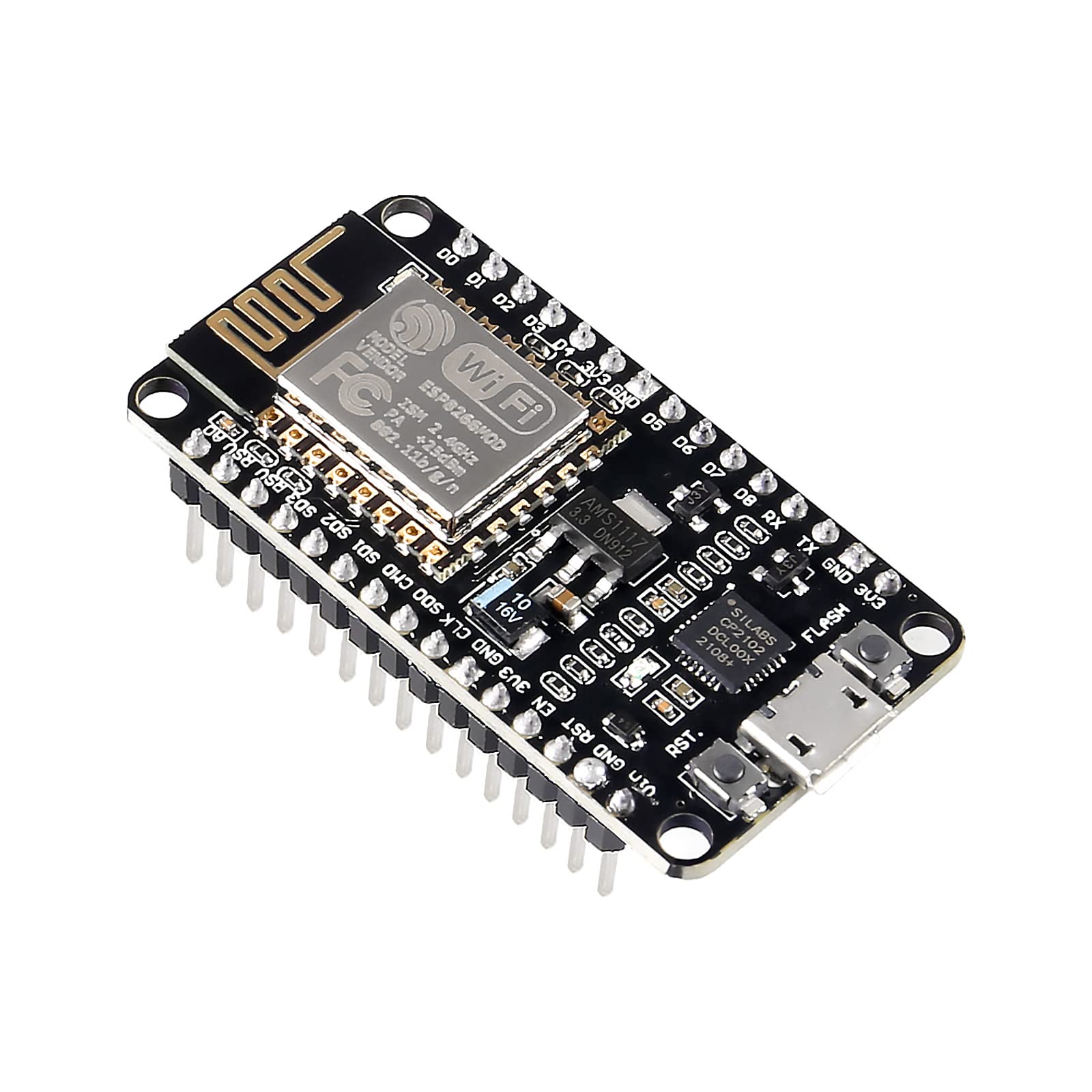 Alinan 4pcs ESP8266 NodeMCU CP2102 ESP-12E Internet WiFi Development Board Open Source Serial Wireless Module for Arduino IDE/Micropython (ESP-12E)