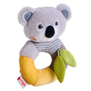 HABA Koala Soft Plush Rattle Ring - Machine Washable Baby Toy