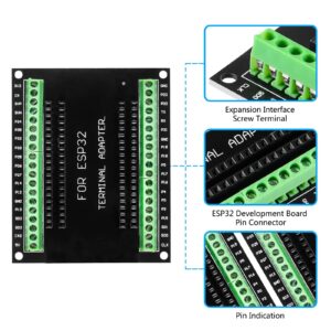 AITIAO 3Pcs ESP32 Breakout Board GPIO 1 into 2 for 38PIN Narrow Version ESP32 ESP-WROOM-32 Microcontroller Development Board