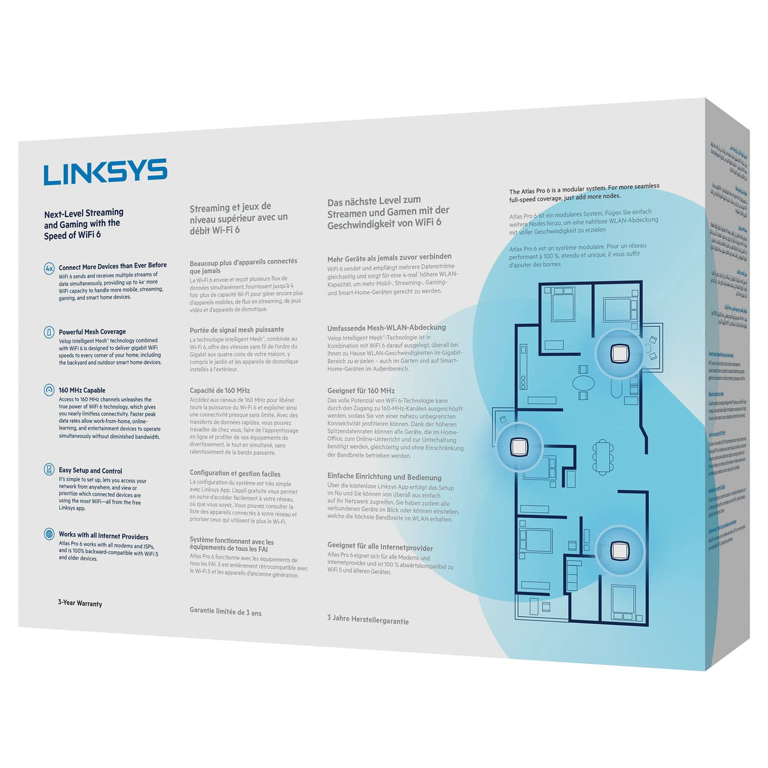 Linksys MX5502 Atlas Pro 6 Wi-Fi 6 Dual-Band Mesh System (2 Pack)