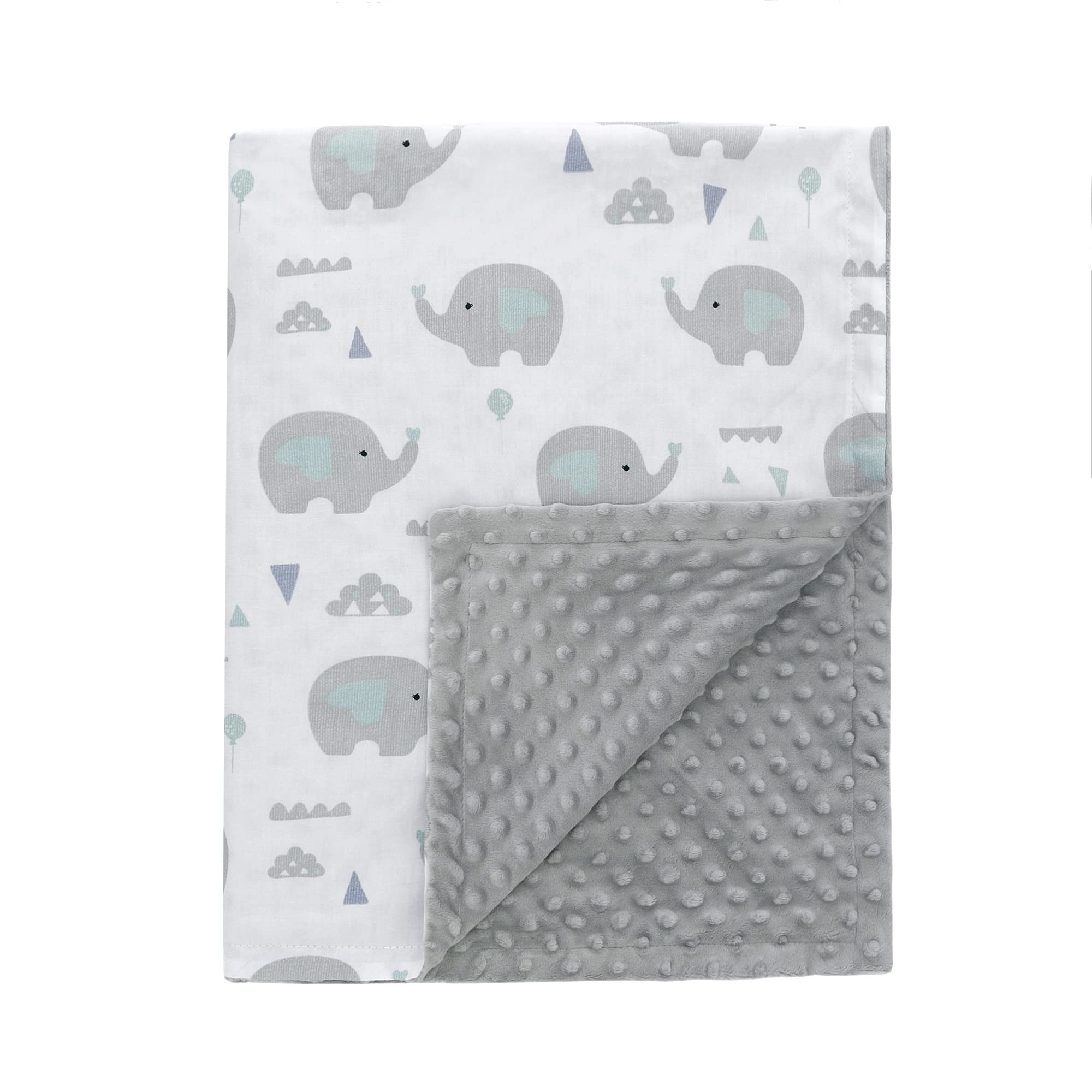 Baby Blanket for Boys Girls Soft Micro Fleece Kids Baby Blanket Throw Blanket with Dotted Backing Shower Gifts 40x30 Inches (Elephant)