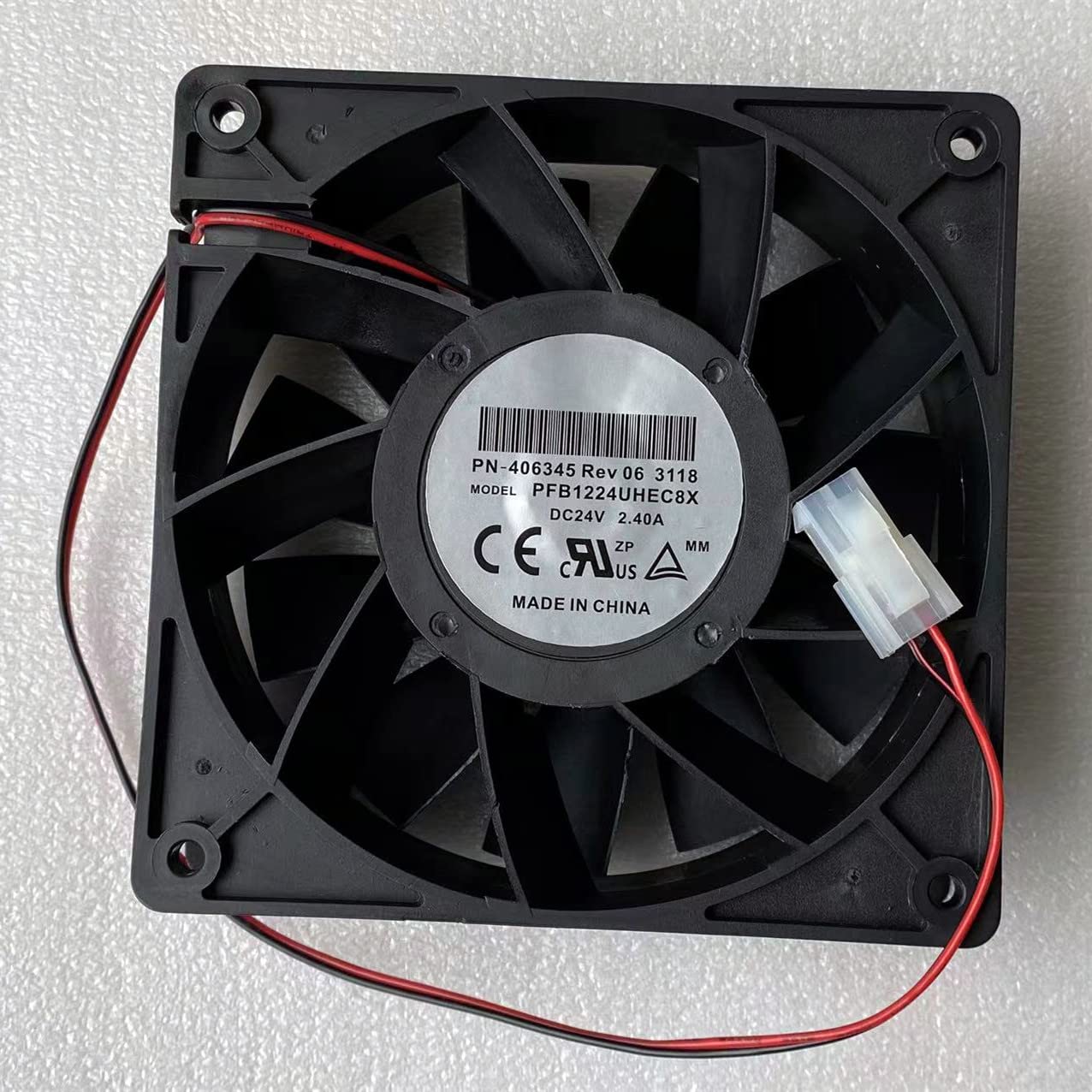 for PFB1224UHEC8X PN-406345 Rev06 3118 Fan 24V 2.40A 12CM Cooling Fan