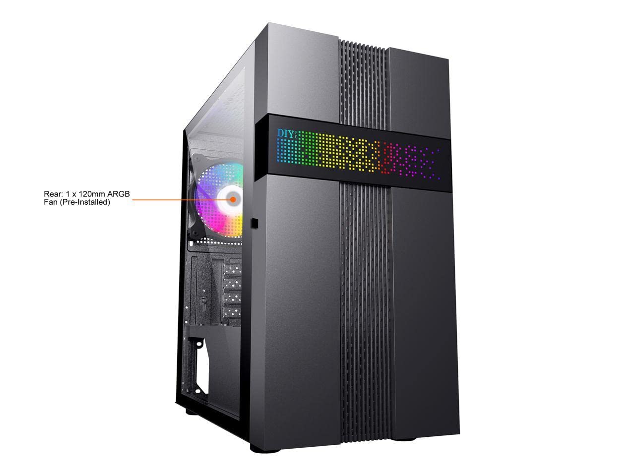 Diypc ARGB-Q8-BK Case Diypc Argb-q8-bk R