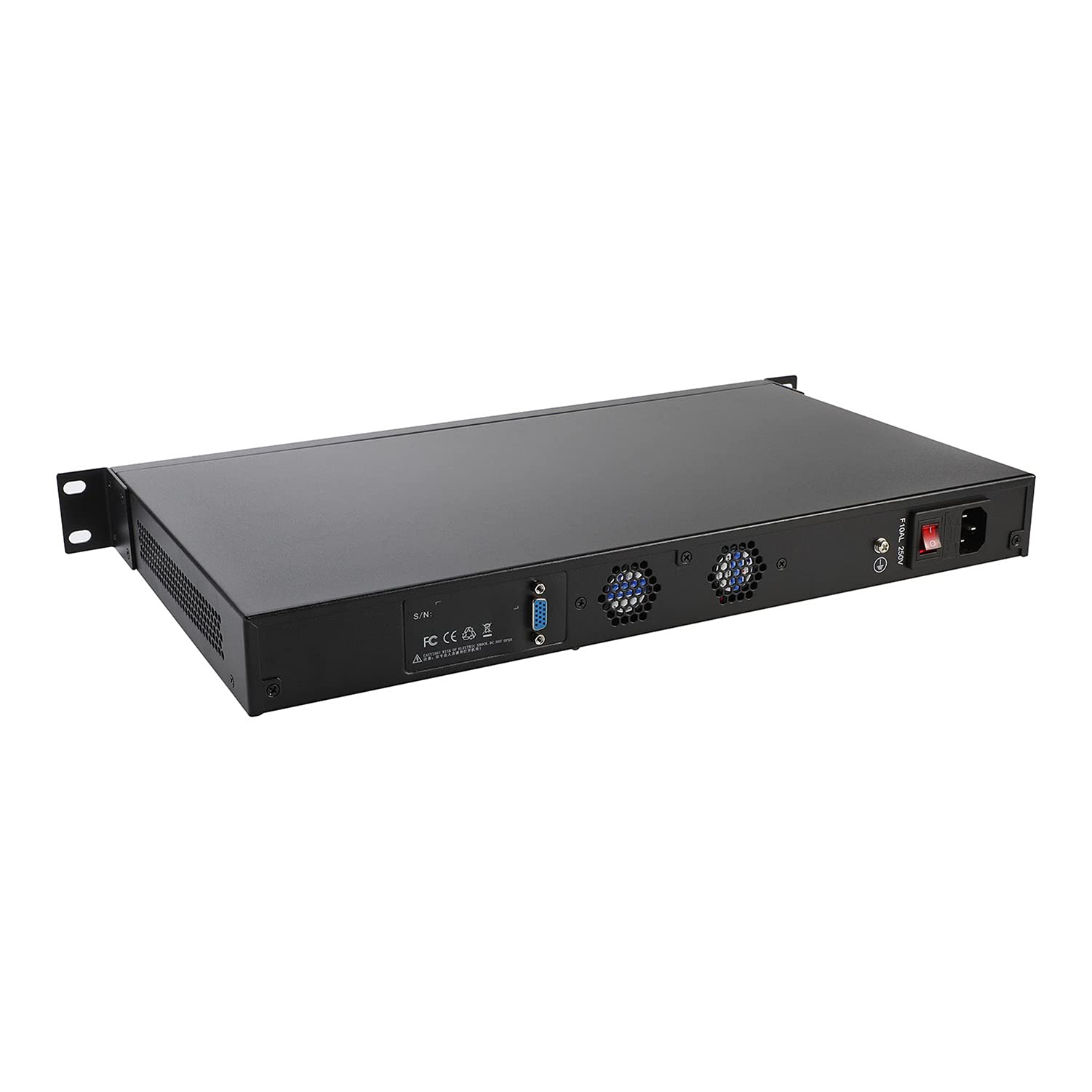 Firewall Hardware, 19 Inch 1U Rackmount, VPN, Network Appliance, 3th Gen Intel I5 3320M, 3340M, HUNSN RS11k, AES-NI, 6 x Intel I226-V 2.5Gbe, Barebone, NO RAM, NO Storage, NO System