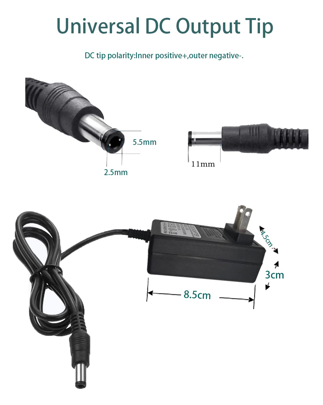 RedFringe 2 Pack 24V 2A 48W Power Supply Adapter,100-240V AC to DC 24Volt 2000Ma Converter Transformer with 5.5 x 2.5 mm DC Tip for 5050,3528 LED Strip 3D Printer CCTV Security System LCD Monitor.