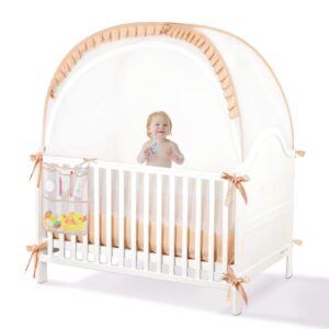 safety crib tent crib net to keep baby in and keep baby from climbing out portable pop up baby tent good for girls travel