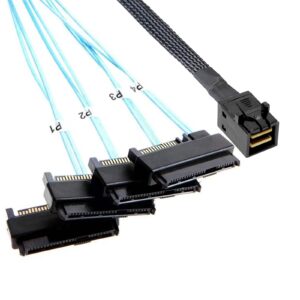 adcaudx mini-sas to sas-cable: 0.5m sff-8643 to sas sff-8643 to sff-8482 connector 4x sas sff-8482 with sata power adapter cable (1.6ft)