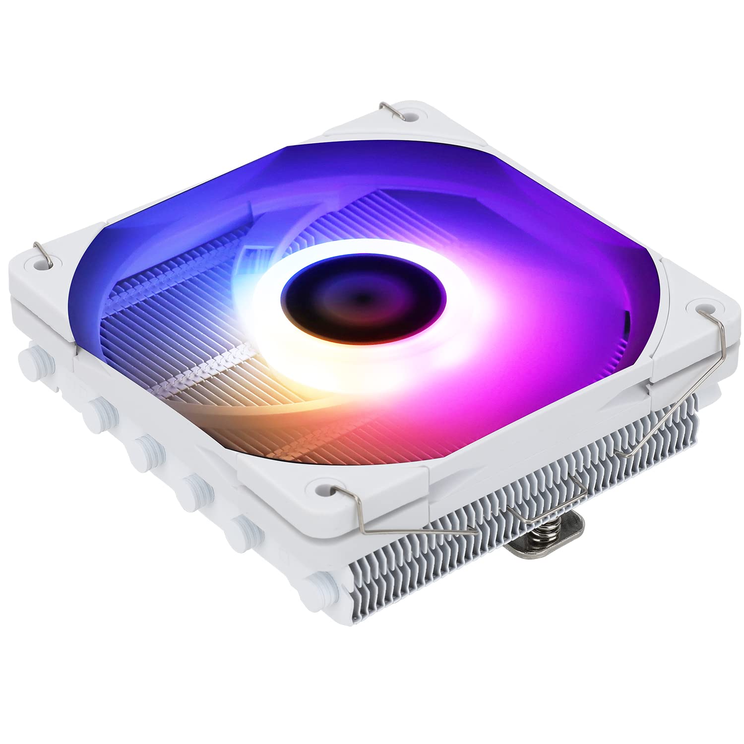 Thermalright AXP120-X67 White ARGB Low Profile CPU Air Cooler with Quite 120mm TL-C12015W-S PWM Fan, 6 Heat Pipes, 67mm Height, for AMD AM4 AM5/Intel LGA 1700/1150/1151/1155/1156/1200/2011/2066