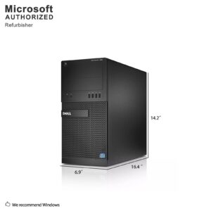 Dell OptiPlex XE2 Tower Desktop Computer PC, Intel Quad Core i5-4570S up to 3.6GHz, 32G DDR3, 256G SSD+2T, DVD, WiFi, BT, 4K Support, DP, VGA, Windows 10 Pro 64 English/Spanish/French (Renewed)