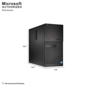 Dell OptiPlex XE2 Tower Desktop Computer PC, Intel Quad Core i5-4570S up to 3.6GHz, 32G DDR3, 256G SSD+2T, DVD, WiFi, BT, 4K Support, DP, VGA, Windows 10 Pro 64 English/Spanish/French (Renewed)