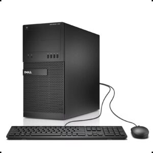 Dell OptiPlex XE2 Tower Desktop Computer PC, Intel Quad Core i5-4570S up to 3.6GHz, 32G DDR3, 256G SSD+2T, DVD, WiFi, BT, 4K Support, DP, VGA, Windows 10 Pro 64 English/Spanish/French (Renewed)