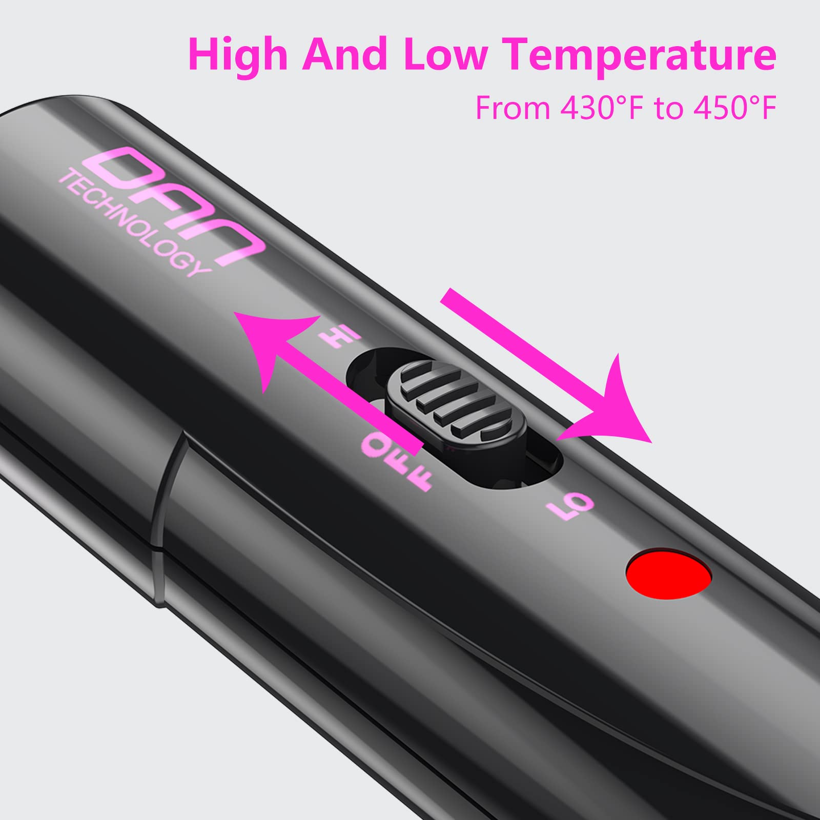 DAN Technology Dual Voltage Ceramic Pressing Comb - 450°F Fast Heating Mini Straightener for Lace Front Wigs and Black Women's Hair