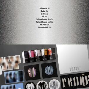 Dreamus BTS BANGTAN BOYS - Proof Compact Edition [BTS Anthology Album] 3CD+Extra Photocards Set, Black, 154 x 153 x 15 mm (BHE0117)