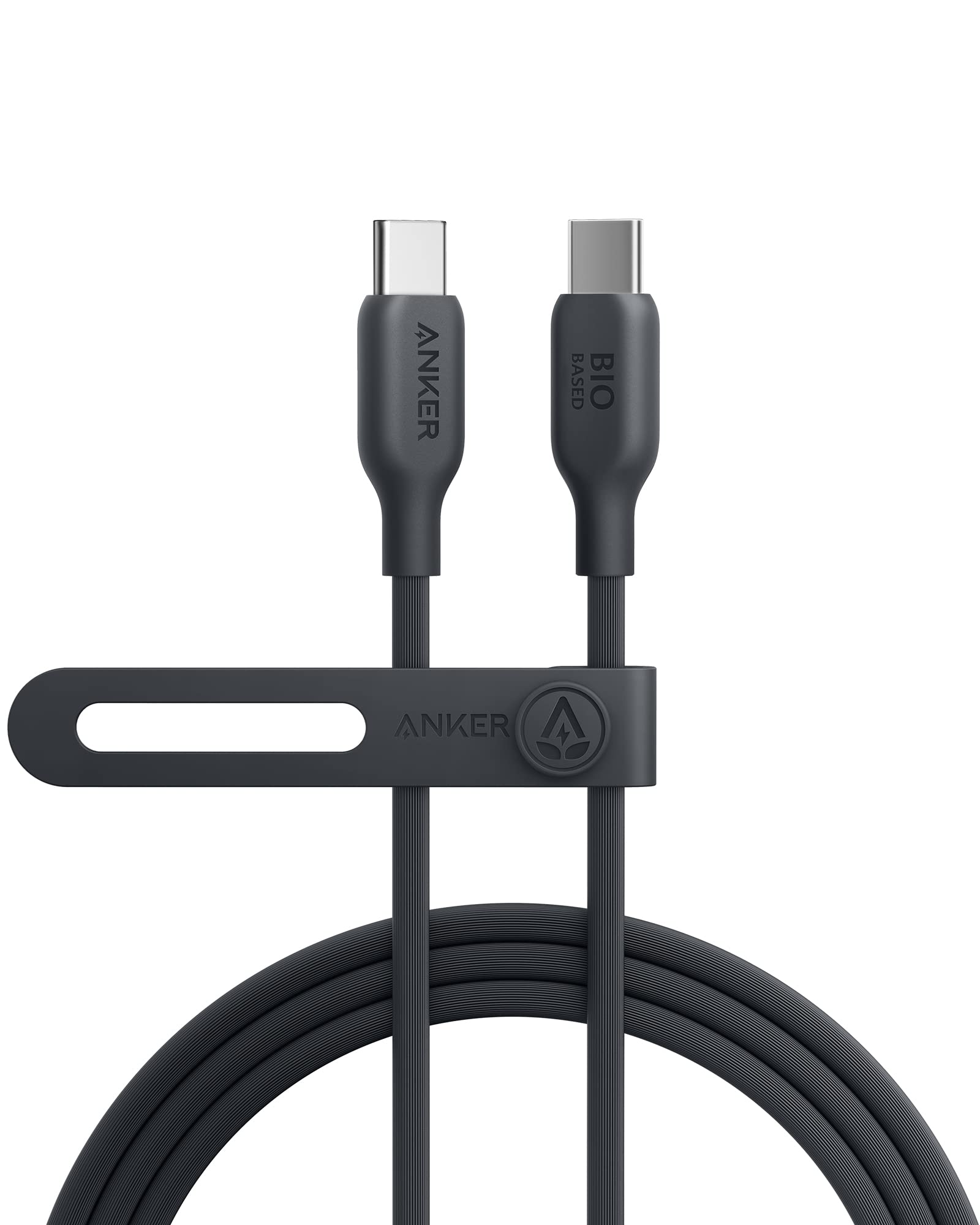 Anker 543 USB C to USB C Cable (240W 6ft), USB 2.0 Bio-Based Charging Cable for MacBook Pro 2020, iPad Pro 2020, iPad Air 4, Samsung Galaxy Samsung Galaxy S23+/S23 Ultra/S22 Ultra (Phantom Black)