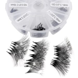 premade fans eyelash extension 500 fans handmade loose volume lashes mutiple options 10d pre-made fans 0.07mm thickness c/d curl 9-16mm/13-20mm volume eyelash extensions by wendylashes