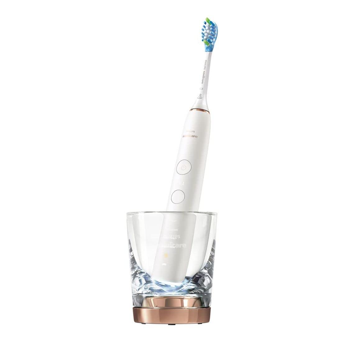 Philips Sonicare HX9924/61 DiamondClean Smart Rechargeable Sonic Toothbrush with 5 Flexible Brushing Modes, 3 Intensities, USB Charging Travel Case and Glass Charger