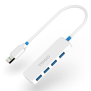 USB HUB 3.0,YOIGO Ultra Slim Multi USB Splitter,4-Port USB hub for Laptop,PC,Mac,Surface Pro, Flash Drive, Mobile HDD(white)