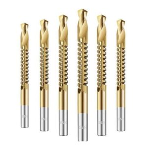 dingguanghe-cup drill bits serrated cobalt drill bit set spiral screw metric composite tap drill bit tap twist drill bit set power tool accessories (color : 6pcs drill)