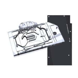 bykski gpu waterblock, for asus tuf rtx 3070 ti 8g gaming, gpu water cooler with metal backplate (5v 3pin a-rgb led)